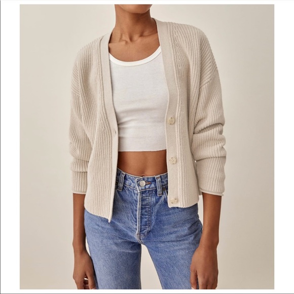 Reformation Sweaters - REFORMATION Elke Cotton Cardigan Size Small